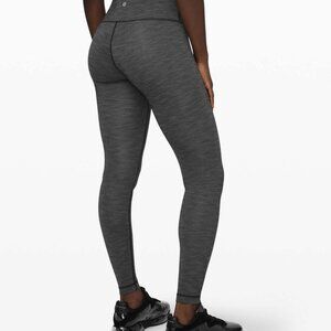 Lululemon Wunder Under HR Tight 28" *Luxtreme W5CI5S (Heathered Black) - Size 4